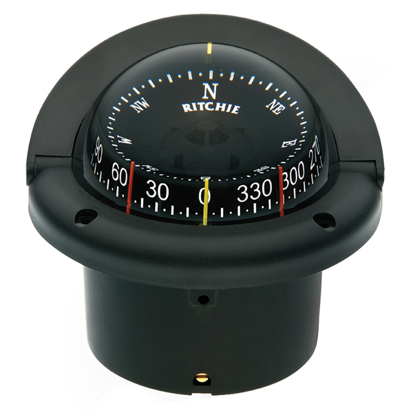 Ritchie HF-743 Helmsman Combidial Compass - Flush Mount - Black HF-743